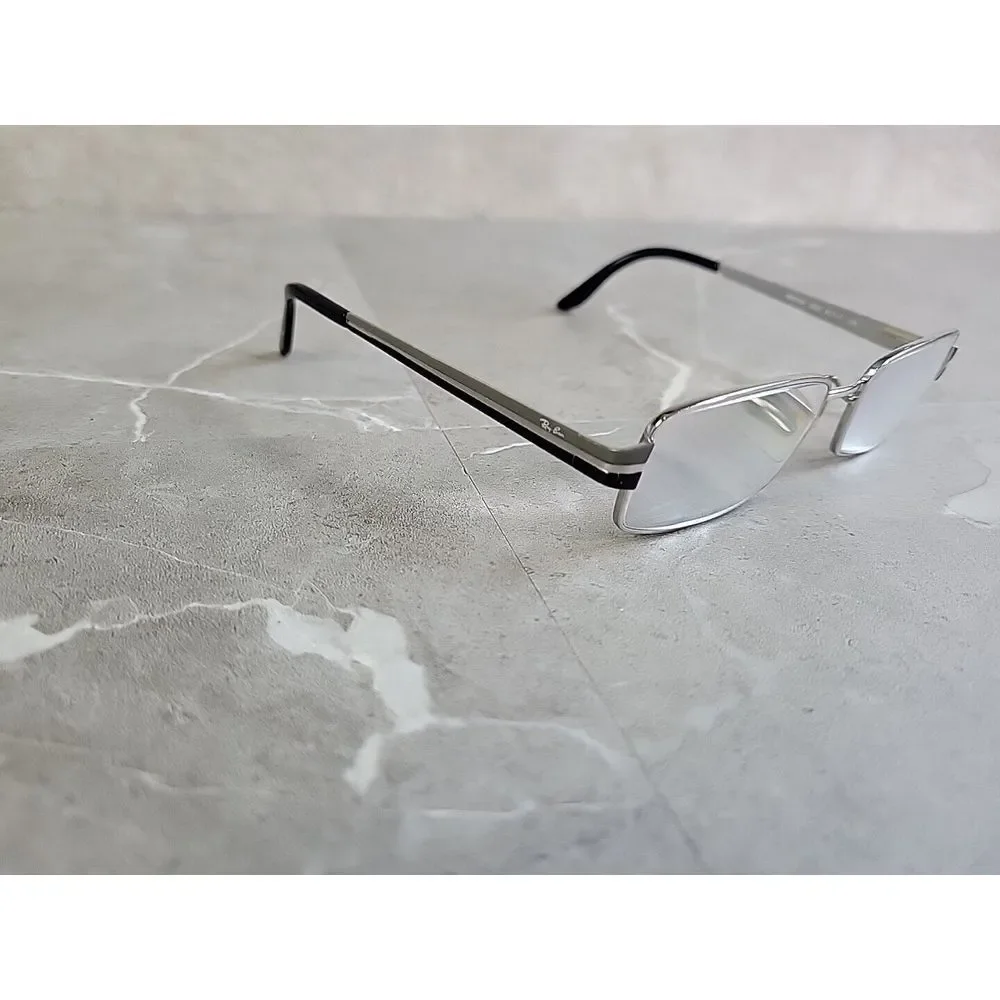 Ray Ban‎ RB6184 2634 Silver Rectangle Eyeglasses Frames Only 51-17 140